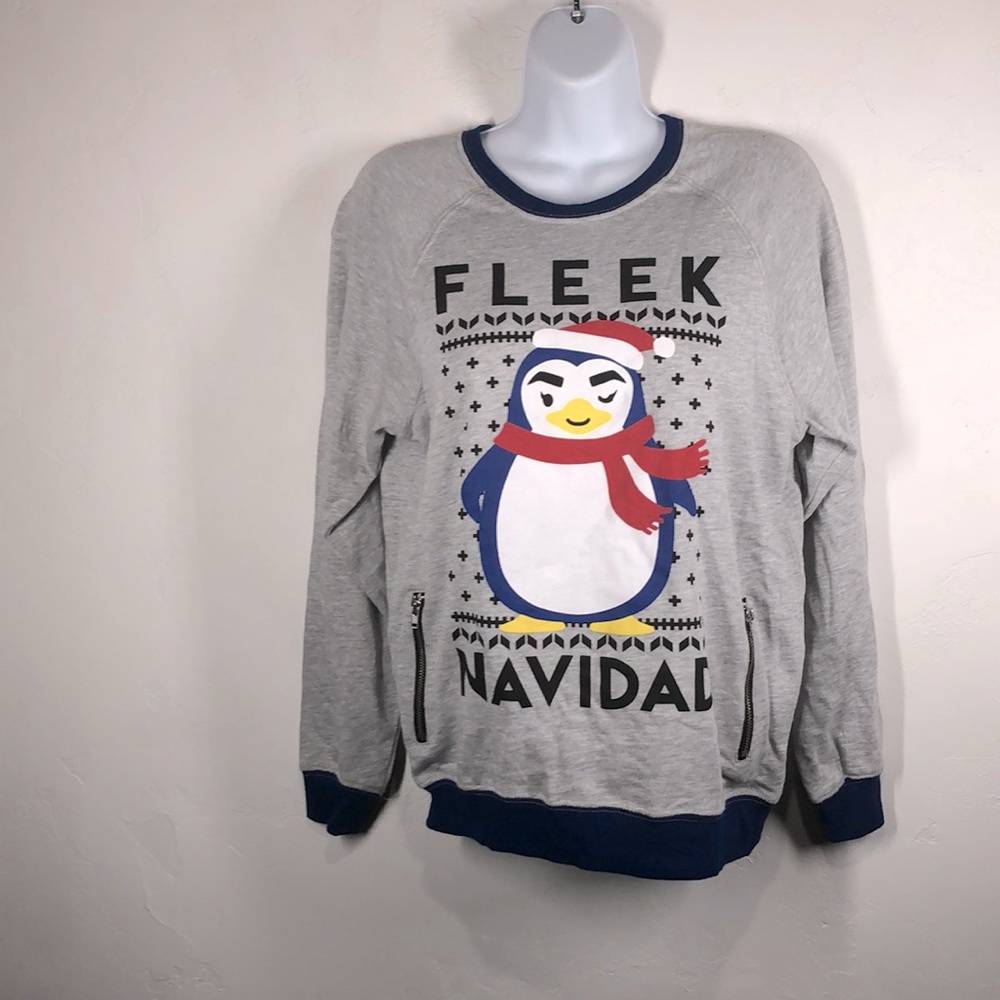 NWT Doe Penguin holiday sweatshirt size xs